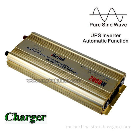 High Quality PSW Pure Sine Wave Built-in Charger UPS DC 12V to AC 220V Sufficient 2000W Peak 4000W Power Inverter